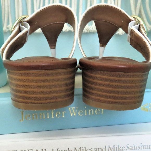 Cream White Sandals Off White Tommy Hilfiger Summer Shoes...425 - Picture 3 of 9